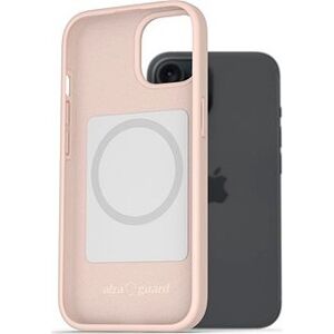 AlzaGuard Magsafe Silicone Case na iPhone 15 ružový