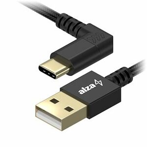 AlzaPower 90Core USB-A to USB-C 1m čierny