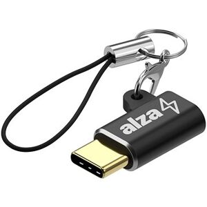 AlzaPower Keychain USB-C (M) na Micro USB (F) čierna