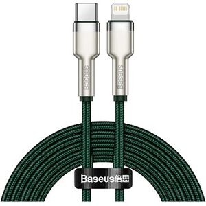 Basesu Cafule Series nabíjací/dátový kábel USB-C na Lightning PD 20 W 2 m, zelená