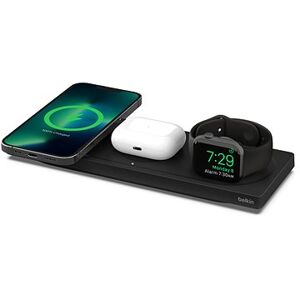 Belkin BOOST CHARGE PRO MagSafe 3 v 1 Bezdrôtová nabíjacia podložka pre iPhone/Apple Watch/AirPods, čierna