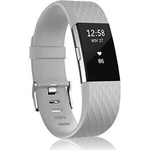BStrap Silicone Diamond pro Fitbit Charge 2 gray, velikost S