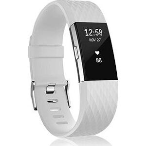 BStrap Silicone Diamond pro Fitbit Charge 2 white, velikost S