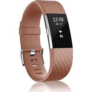 BStrap Silicone Diamond pro Fitbit Charge 2 brown, velikost S