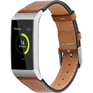 BStrap Leather Italy pro Fitbit Charge 3 / 4 brown, velikost S