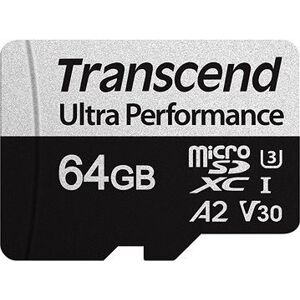 Transcend microSDXC 64 GB 340S + SD adaptér
