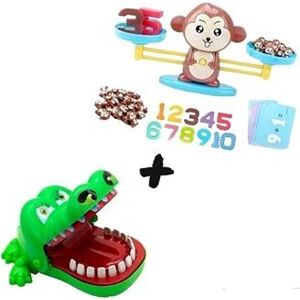 Senzanákupy Súprava interaktívnych hračiek krokodíl u zubára + počítanie s opičkou