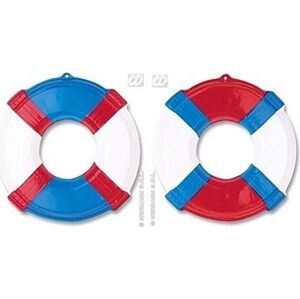 Dekorácia záchranné koleso – námorník – červené / modré 46 cm