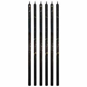 Narodeninové sviečky čierne – 16,5 cm – 6 ks