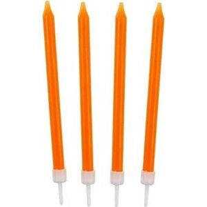 Narodeninové sviečky 8,6 cm 10 ks oranžové
