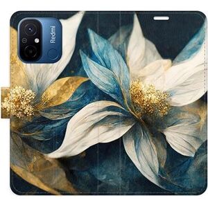 iSaprio flip pouzdro Gold Flowers pro Xiaomi Redmi 12C