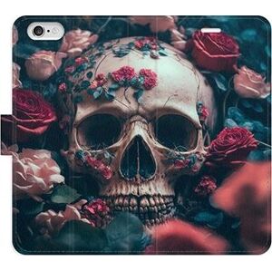 iSaprio flip pouzdro Skull in Roses 02 pro iPhone 6/6S
