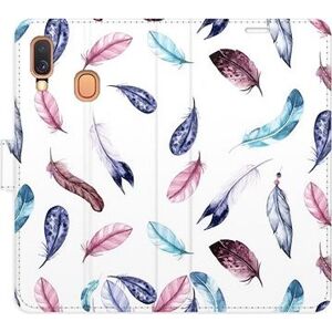 iSaprio flip puzdro Colorful Feathers na Samsung Galaxy A40