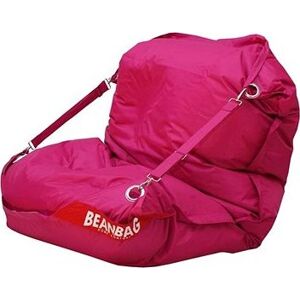 BeanBag - Sedací vak 189×140 comfort s popruhmi pink