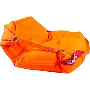 BeanBag Sedací vak 189 × 140 comfort s popruhmi fluo orange