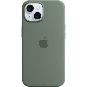 Apple iPhone 15 Silikónový kryt s MagSafe cyprusovo zelený