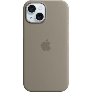 Apple iPhone 15 Silikónový kryt s MagSafe ílovo sivý
