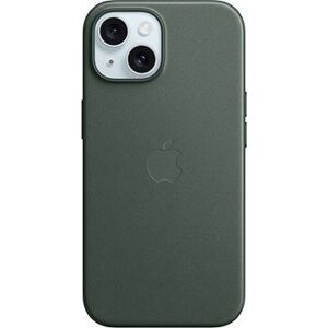 Apple iPhone 15 Kryt z tkaniny FineWoven s MagSafe listovo zelený