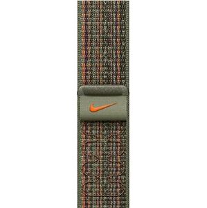 Apple Watch 41 mm sekvojovo zelený/oranžový prevliekací športový remienok Nike