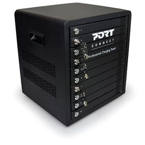 PORT CONNECT CHARGING CABINET 10 UNITS individual door lock, čierne