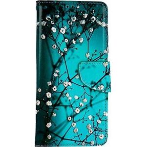 TopQ Puzdro Xiaomi Redmi Note 12 knižkové Modré s kvetmi 95614