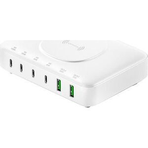 4smarts 7in1 GaN Charging Station 100 W with Wireless white