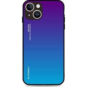 TopQ Kryt LUXURY iPhone 15 pevný duhový purpurový 105097
