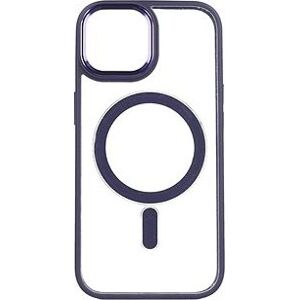 TopQ Kryt Magnetic iPhone 15 pevný s fialovým rámečkem 105285