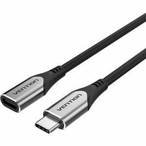 Vention Nylon Braided Type-C (USB-C) Extension Cable (4K/PD/60 W/5 Gbps/3 A) 1 m Gray