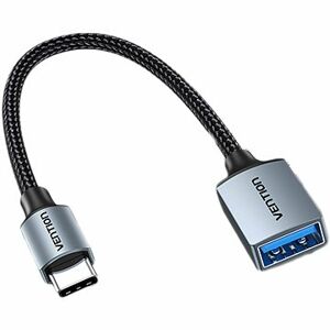 Vention USB-C to USB-A (F) 3.0 OTG Cable 0,15 m Gray Aluminum Alloy Type