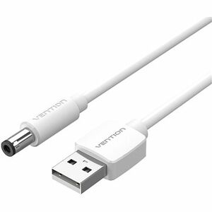 Vention USB to DC 5,5 mm Power Cord 0,5 m White Tuning Fork Type