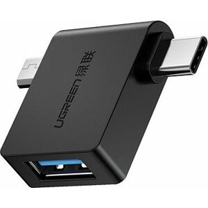 Ugreen micro USB (M) + USB-C (M) to USB 3.0 (F) OTG Adaptér Black